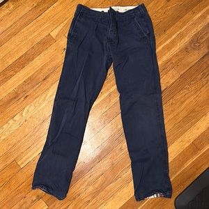 Abercrombie & Fitch flannel lined blue chinos